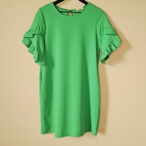 Ruffle Sleeve Dress with Pockets